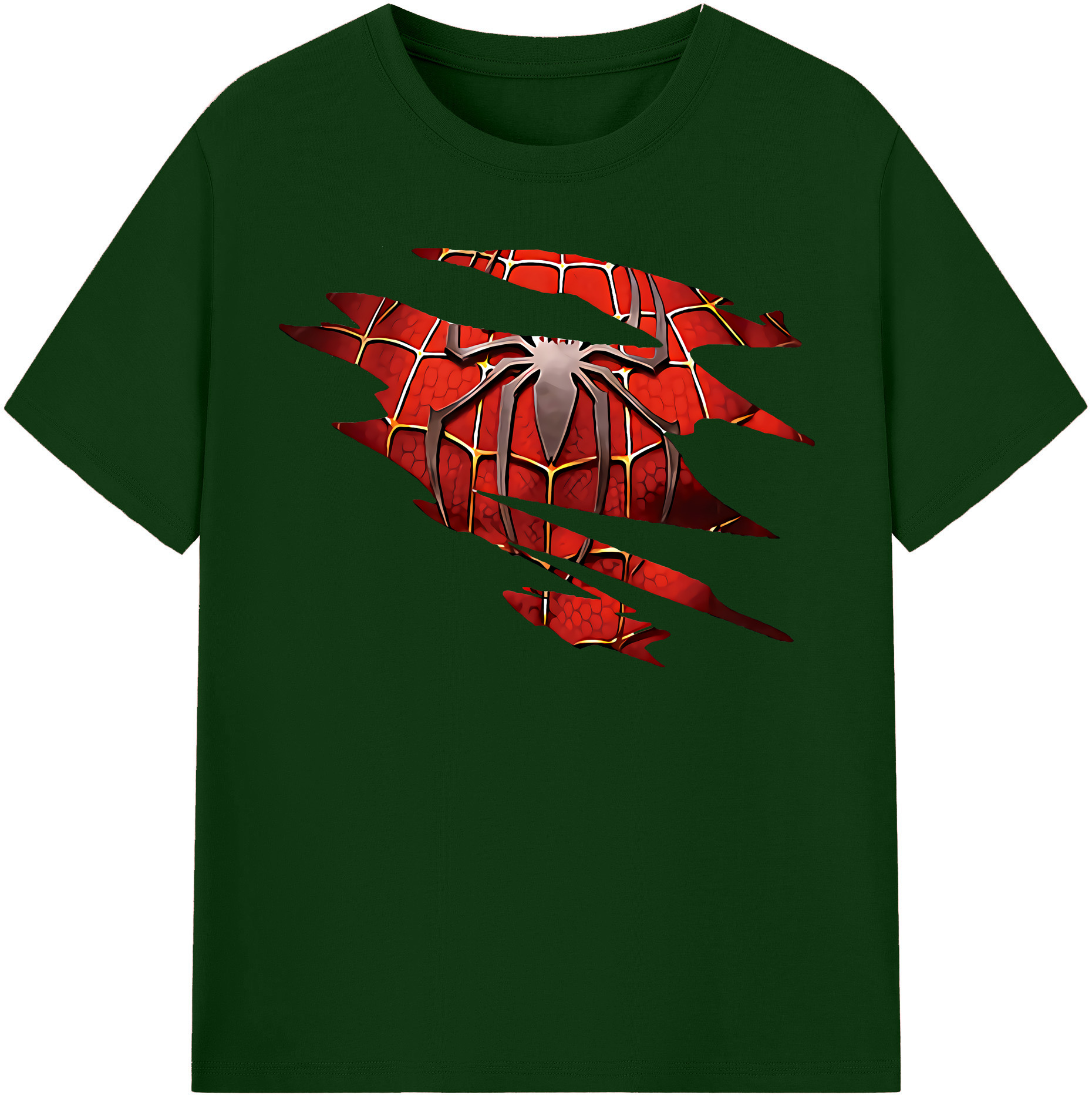（画像用） Spider Man スパイダーマン 綿100％半袖Tシャツ（フロントプリント）